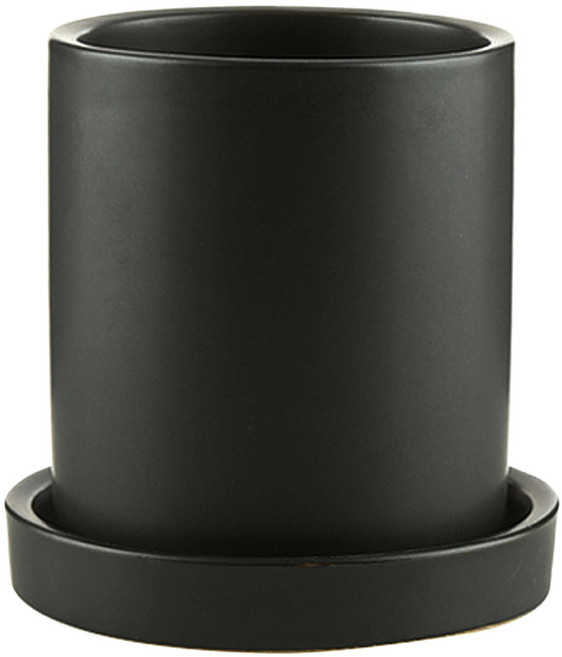 삼호유리 모노톤 모던 무광화분, 블랙, 1개