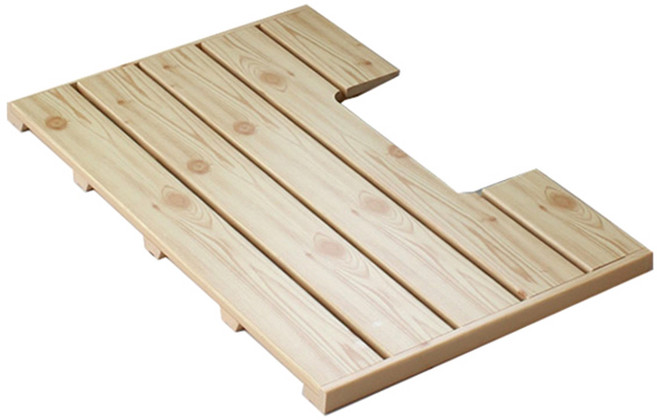 다용도 논슬립 발판 욕실용 62 x 42 x 2.6 cm, 우드, 1개