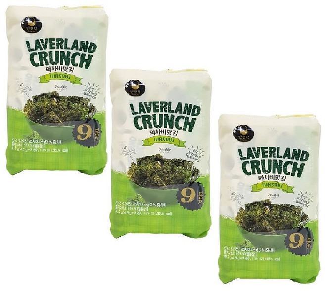 만전김 와사비맛김 9p, 3개입