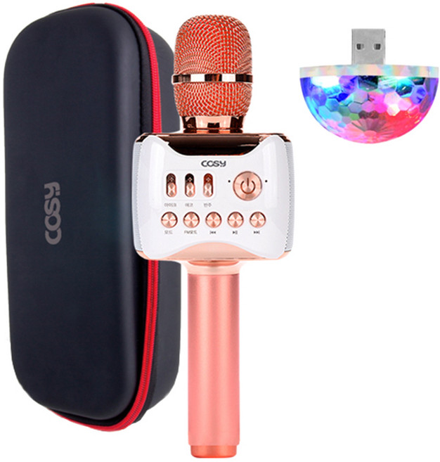 코시 파운드 블루투스 마이크 + 미러볼 + 케이스, SP3272MKBT, 혼합색상