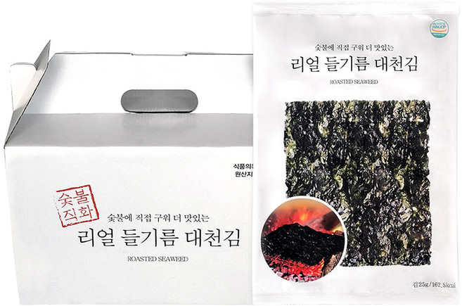 동이식품 숯불에 직접 구운 리얼 들기름 대천김, 25g, 10개