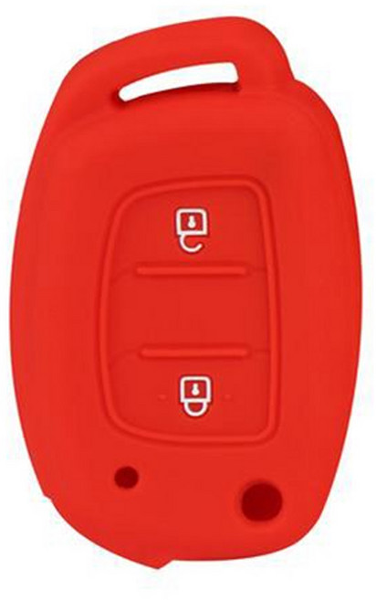 바이어블 현대 포터2용 2버튼 폴딩 실리콘 스마트키 케이스, 레드, VA-S06