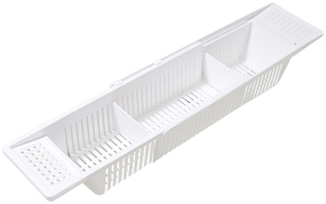 길이조절 욕실 정리함, 1개, 화이트