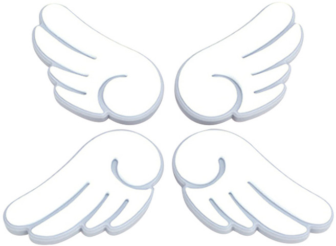 블럭마트 엔젤윙 문콕방지 도어가드, 화이트, 4개