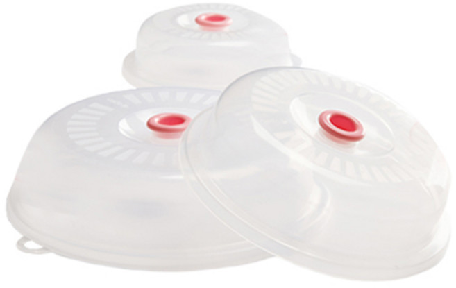 젊은이마켓 전자렌지 푸드 커버 3종 세트, 혼합색상, 1세트