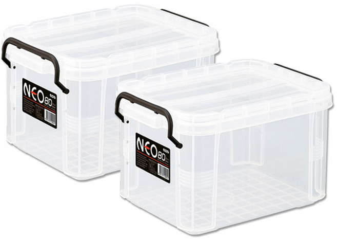 코멕스 정리의 신 네오박스 80 8L, 혼합색상, 2개