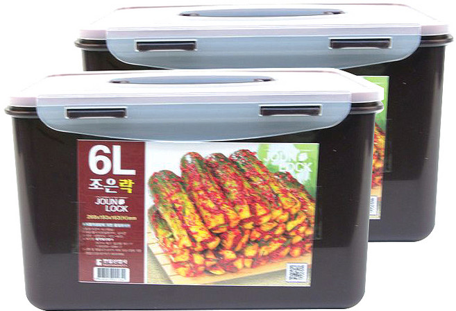 조은락 밀폐용기 초코, 6L, 2개
