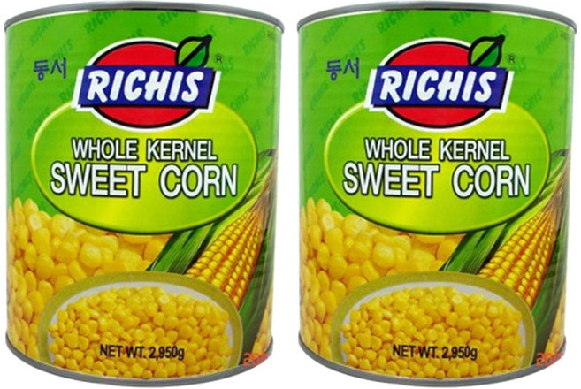 리치스 홀 커널 스위트콘 통조림, 2.95kg, 2개
