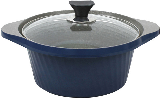 리빙온 스톤코팅 세라믹 양수냄비, 24cm, 혼합색상, 1개