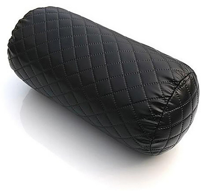 퀼팅소재 차량용 목쿠션, 올블랙, 1개
