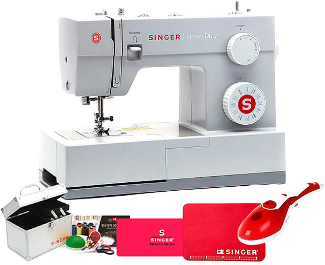 싱거 4423 재봉틀 + 수강증 + 스팀다리미 + 메탈공구함 + 프리미엄매트 + 싱거 오일, SINGER 4423(재봉틀), DWI-SH1000(스팀다리미), 혼합 색상