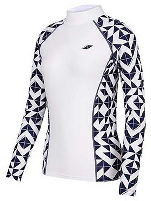 VENDIS 幾何圖形印花長袖防曬泳衣