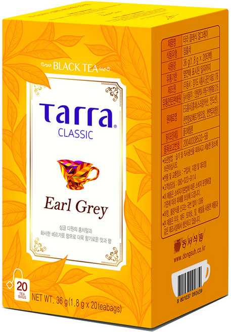 타라 클래식 얼 그레이 차, 1.8g, 20개입, 1개