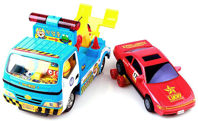 Pororo 淘氣小企鵝 咻咻拖吊車可動玩具, 混合色