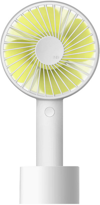 루메나 프리미엄 휴대용 선풍기 세트, N9-FAN, 화이트(본체), 옐로우(팬)
