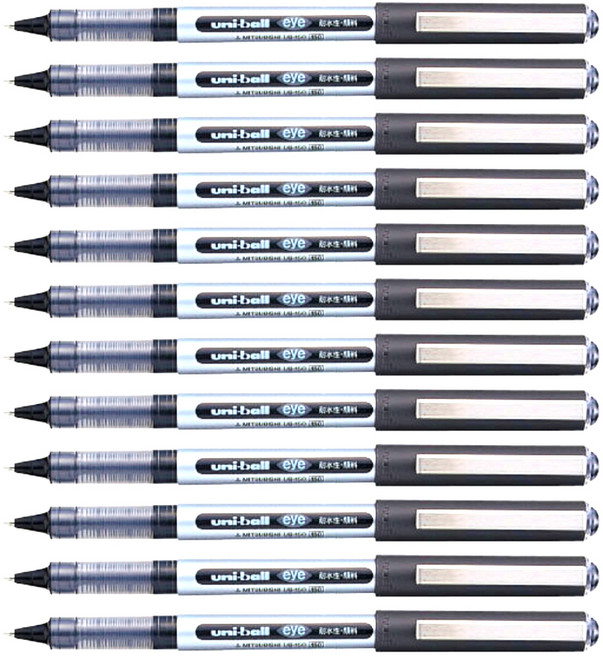 미쯔비시 유니볼 수성펜 UB-150 0.5mm, 블랙, 12개입