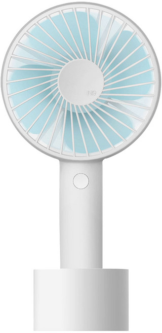 루메나 프리미엄 휴대용 선풍기 세트, N9-FAN, 화이트(본체), 스카이블루(팬)
