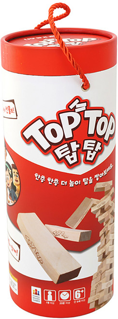 코리아보드게임즈 탑탑 균형잡기 게임, 혼합색상, 1개