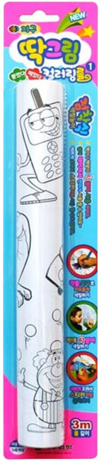 지구화학 딱그림 컬러링롤, 혼합색상, 1개