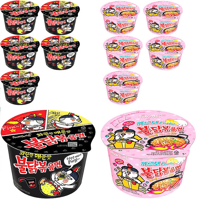 삼양 불닭볶음면 컵 6p + 까르보불닭볶음면 컵 6p, 1개