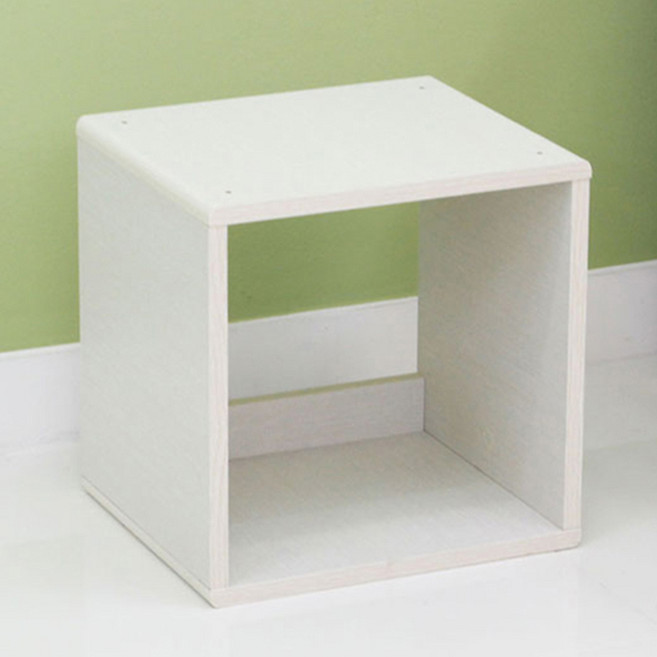 아이리스코리아 디자인 모던 큐브 공간박스 QR-34, 화이트, 1개