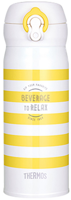 THERMOS 膳魔師 中型隨行杯 JNL-403K, 黃色邊框, 400ml, 1個
