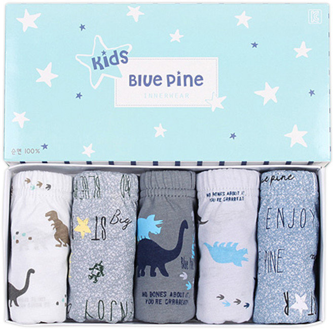 Blue pine 男童印花內褲 5入組