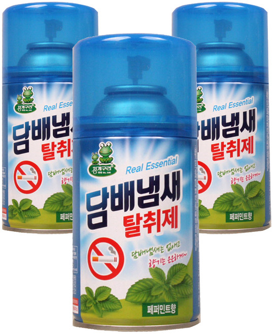 청개구리티에프씨 담배냄새 탈취제 페퍼민트향 본품, 3개