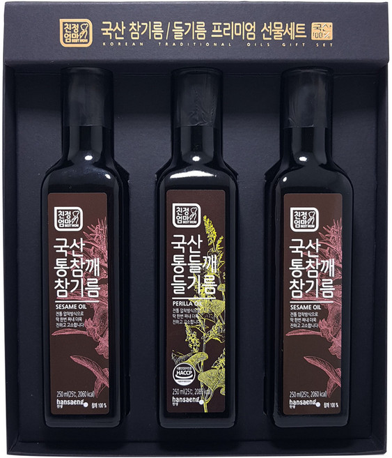 친정엄마 참기름 들기름 선물세트 2호, 1세트