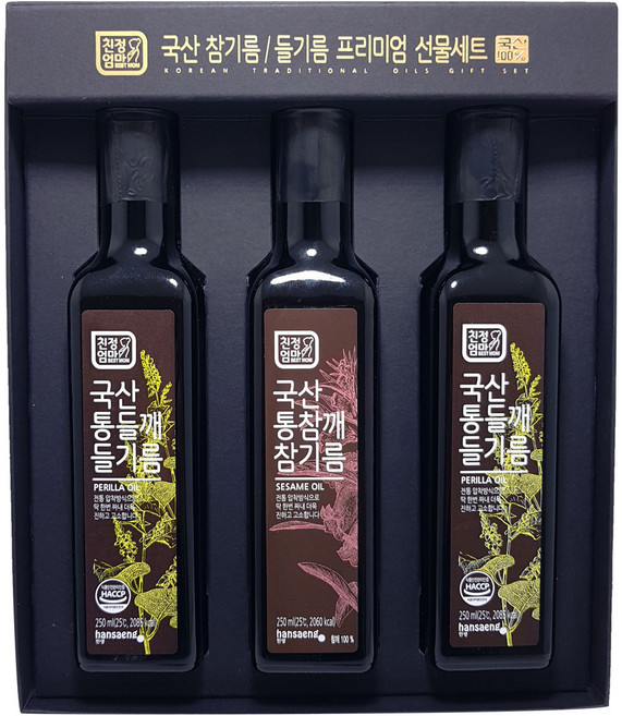 친정엄마 참기름 들기름 프리미엄 1호 선물세트, 1세트
