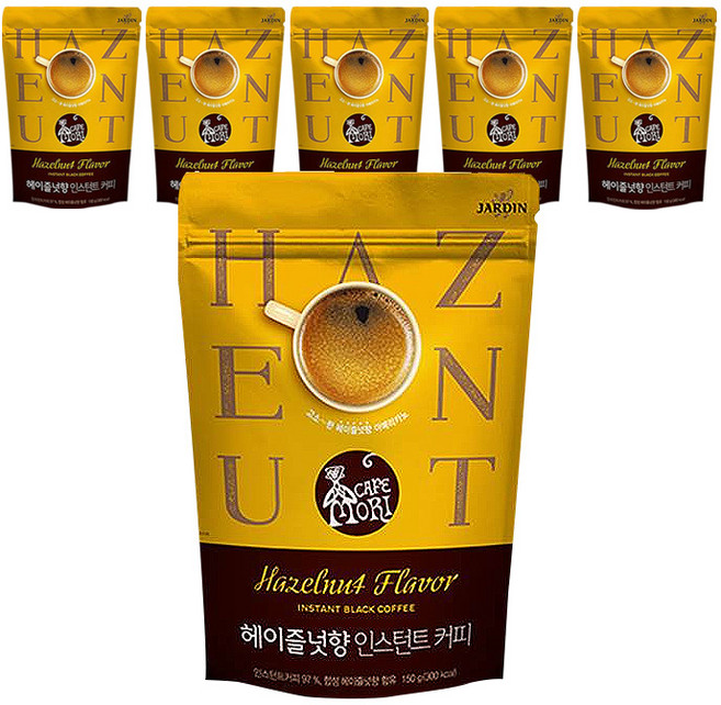 JARDIN CAFE MORI 榛果風味即溶咖啡補充包, 150g, 1入, 6個