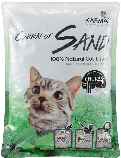 카르마 응고형 퀸오브샌드 고양이모래, 3kg, 1개, 대나무숯