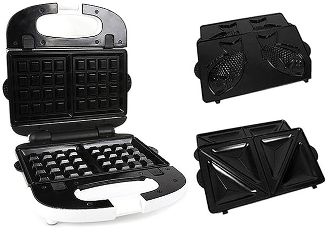 위즈웰 간식 메이커 3종 세트 붕어빵 + 와플 + 샌드위치 WSW-6137