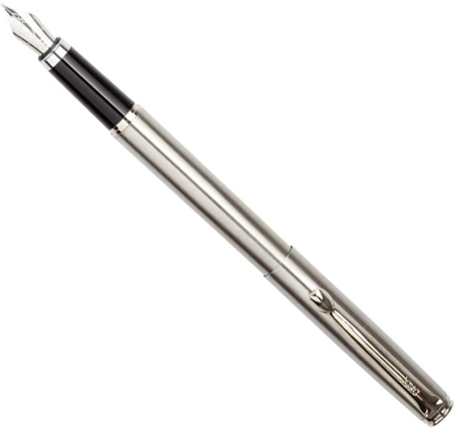 자바펜 매트릭스 만년필, EF, 유광크롬 + 블랙