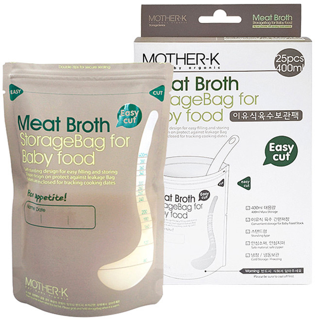 마더케이 이유식 육수 보관팩 400ml, 25개입, 1개