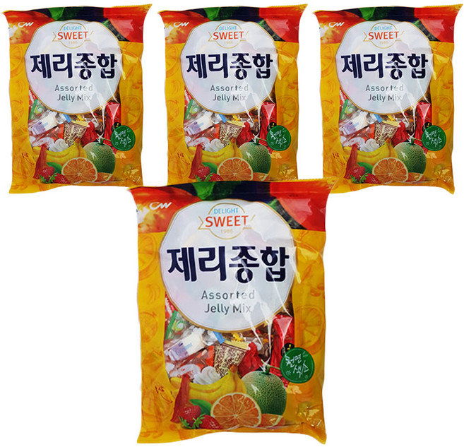 청우식품 제리종합 젤리, 500g, 4개