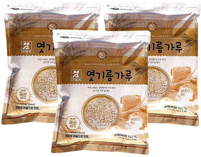 소연 엿기름 가루 국산, 3개, 1kg