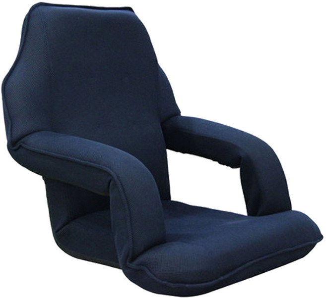 라꾸라꾸 팔걸이 좌식의자 M, 블루블랙, 1개