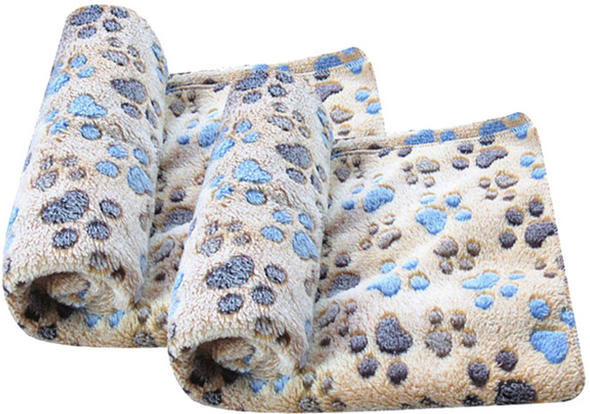 블럭마트 벨벳 강아지 담요, 브라운, 2개