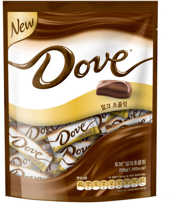 도브초콜릿 밀크, 228g, 2개