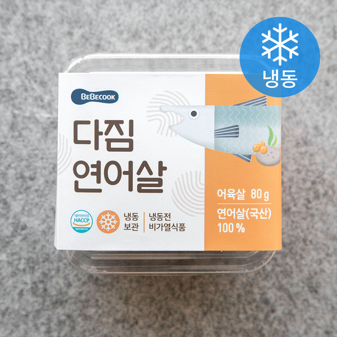 베베쿡 다짐연어살 (냉동), 80g, 1개