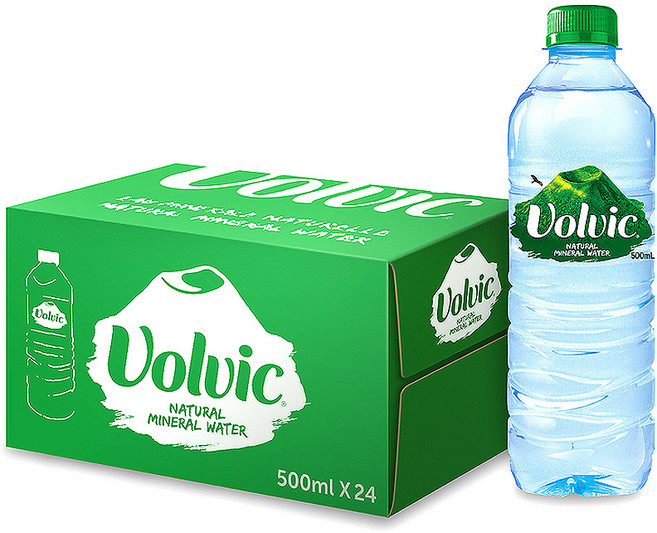 Volvic 내추럴 미네랄 워터, 500ml, 24개