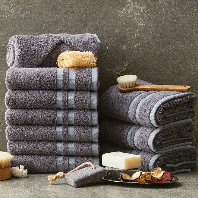 소프트터치 호텔수건 190g 뱀부얀, 그레이, 10개