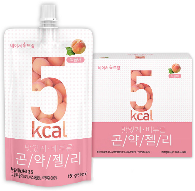 네이처드림 맛있게 배부른 곤약젤리 복숭아, 1.5kg, 1개