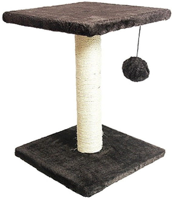 고양이 2단 스크레처 캣타워, 브라운, 1개