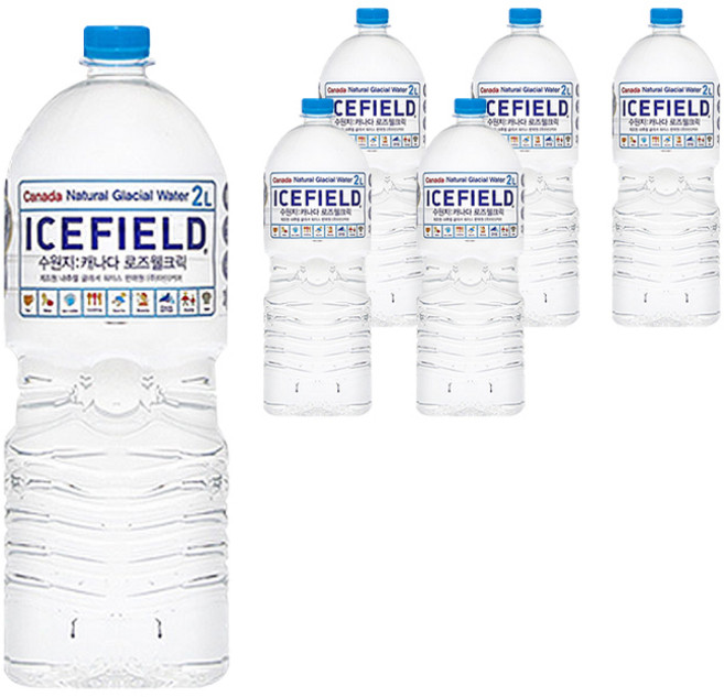 아이스필드 캐나다 빙하수 2L, 6개
