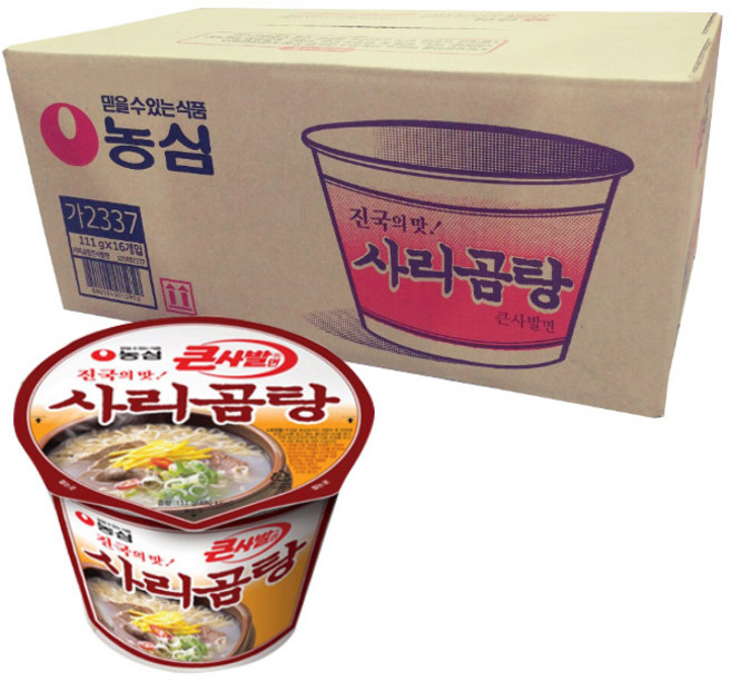 농심 [농심]사리곰탕큰사발 111gX16개, 16개