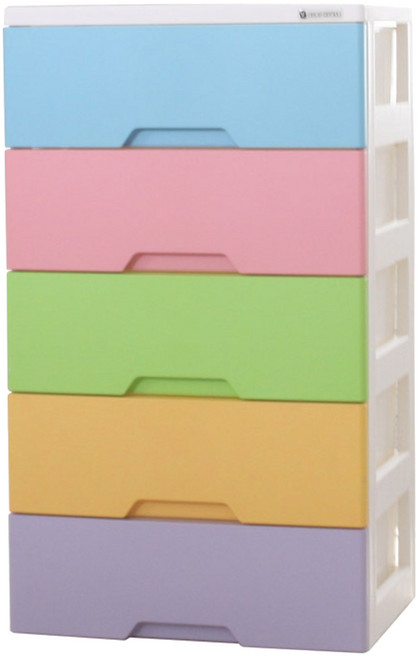 보노하우스 뉴 모던플러스 체스트 서랍장, 레인보우, 5단