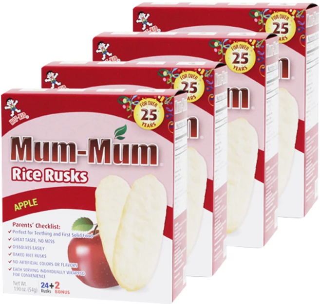 멈멈 쌀과자, 사과맛, 50g, 4개 - 쿠팡