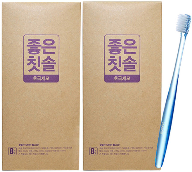 좋은칫솔 초극세모, 8개입, 2개